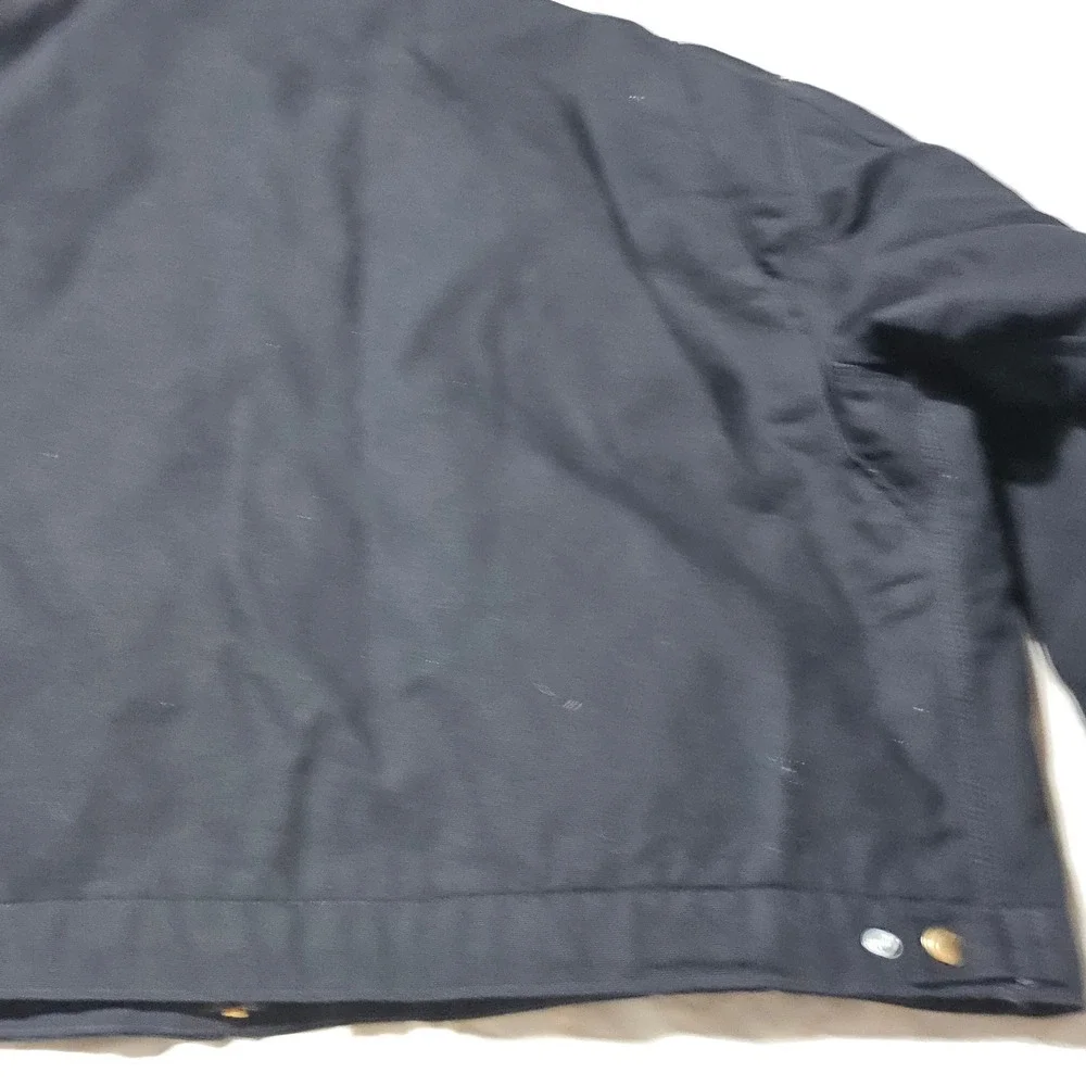Carhartt Detroit Jacket Mens 4XL Black Blanket Lined Duck Canvas J0001 BLK USA